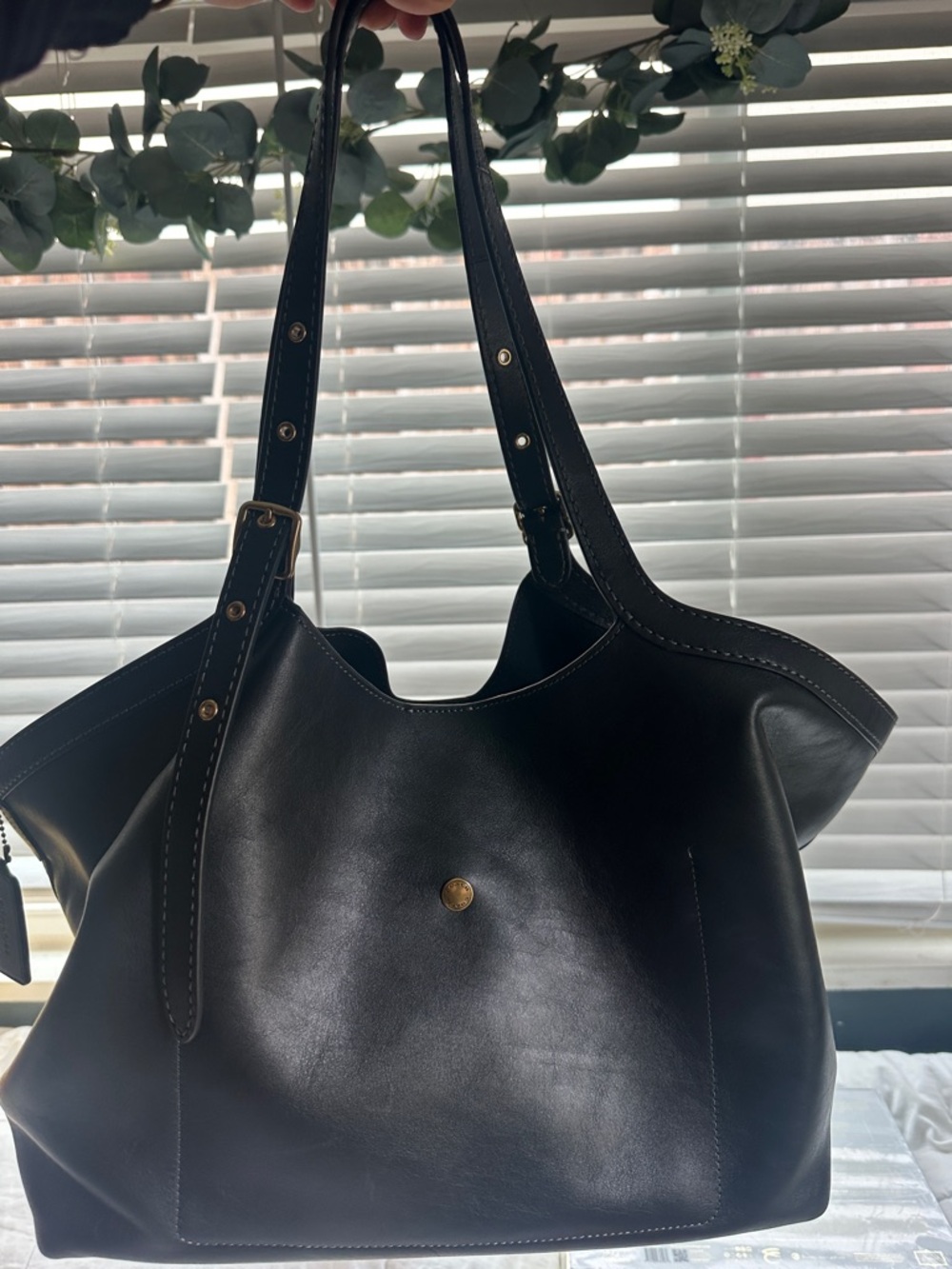 Coach Gramercy Black Tote Bag with Gold Hardware - Picture 6 of 12